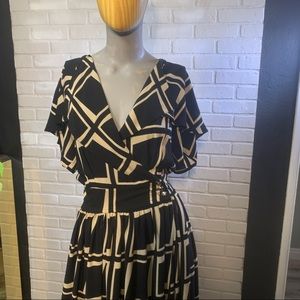 Vintage geometric Chloe wrap dress
